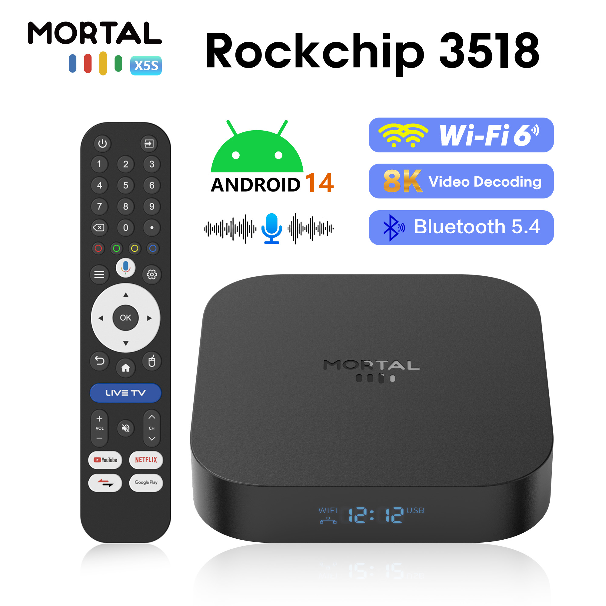 Radxa Rock 5B 16Gb - 모탈 X5S 스마트 TV 박스, 안드로이드